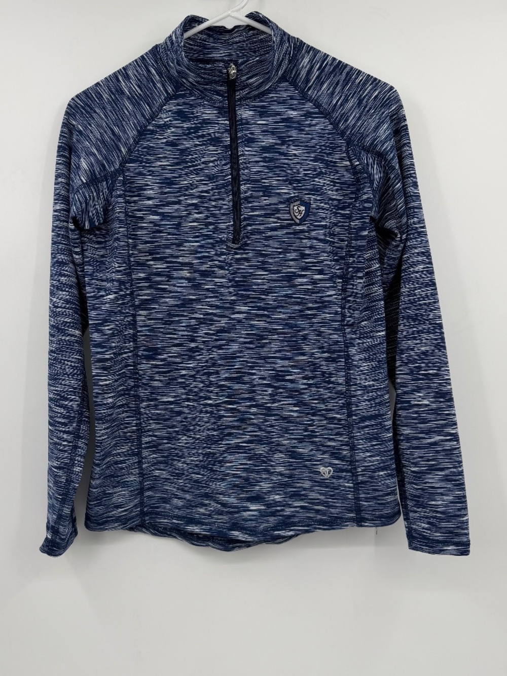 Straight Down 1/4 Zip Pullover Women Small Blue Long Sleeve Performance Golf